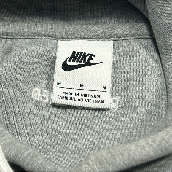 Nike Grey Big Swoosh Tech Fleece Pullover Hoodie Men's Size Medium - Picture 4 of 7